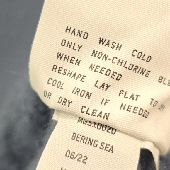 Artefact Sweater Womens Small Blue Merino Wool Half Zip Pullover Bering Sea - Picture 9 of 11